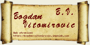 Bogdan Vitomirović vizit kartica